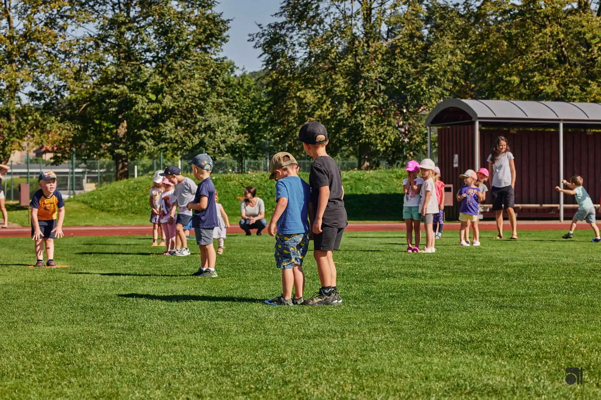 The youngest children in the KST Academy Baby group playing a movement game