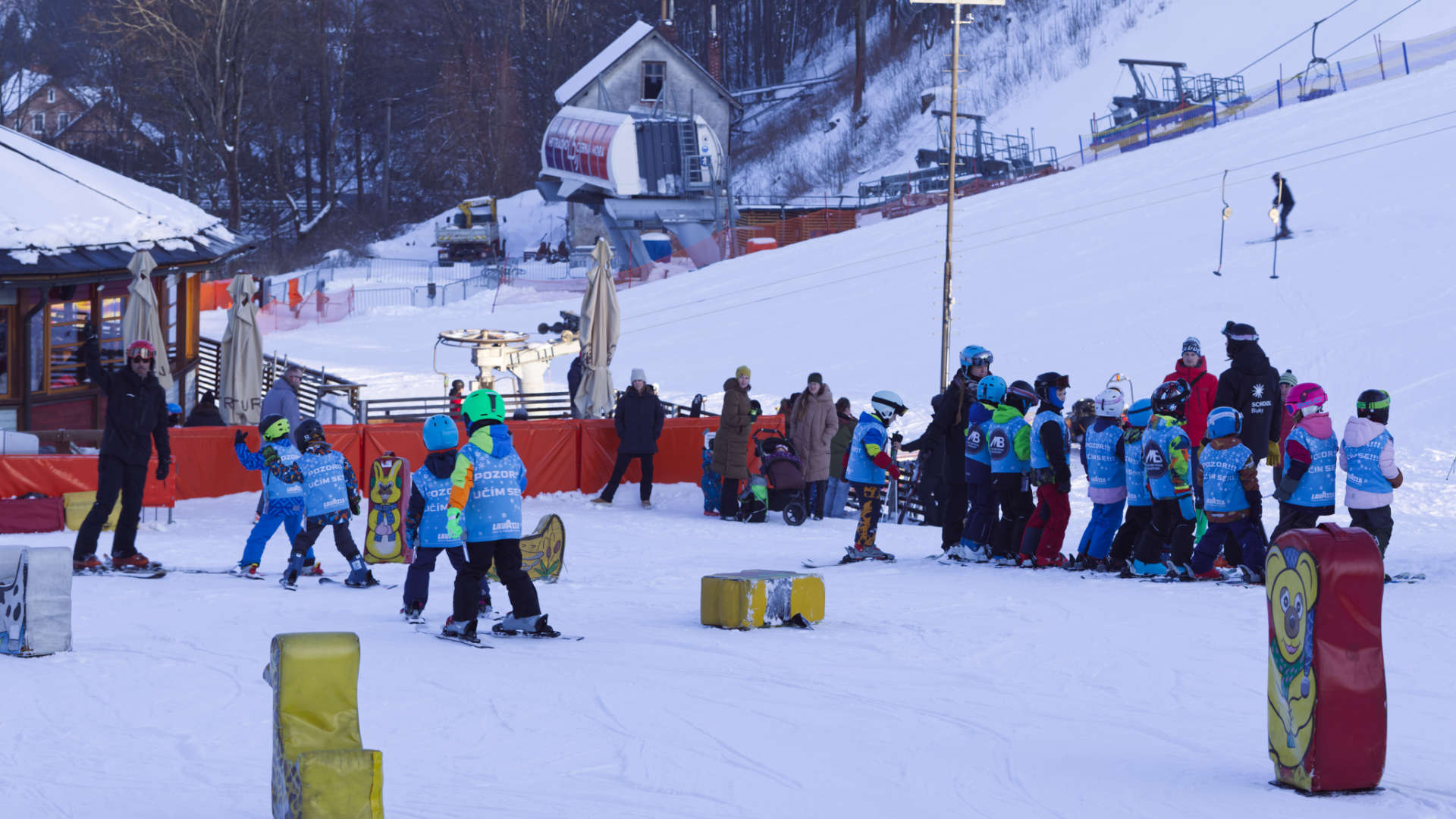 A child on skis at the KST Academy ski course